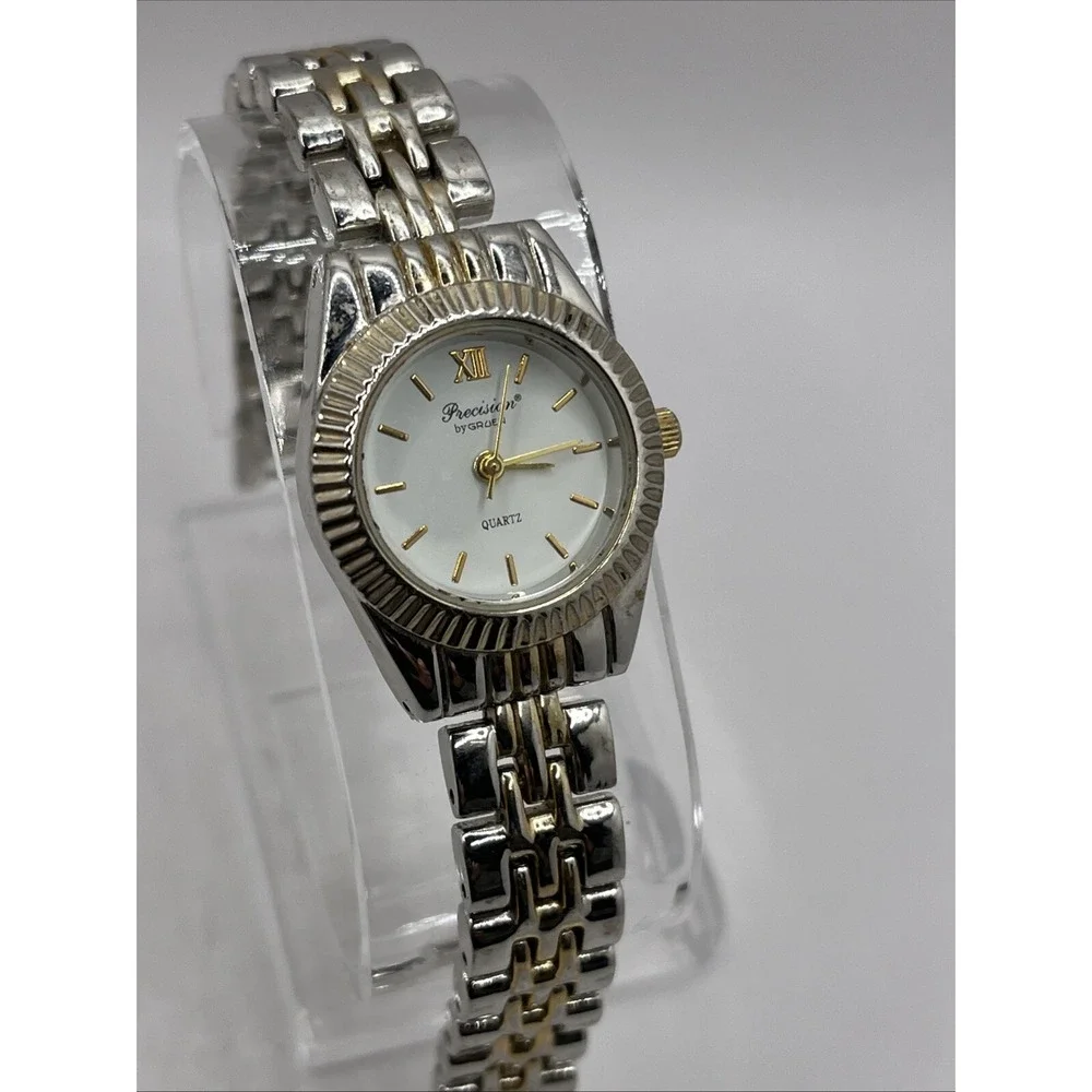 Gruen Precision Women's Watch 24mm Silver Gold Two‎ Tone 7.25